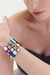 Bauhaus Bracelet | Silver + Rainbow