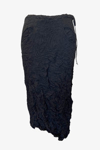 Moth Asymmetrical Long Skirt | Black