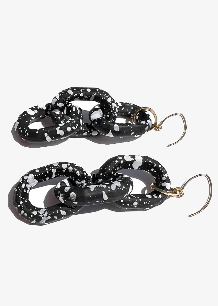 Splatter Paint Chain-Link Earrings
