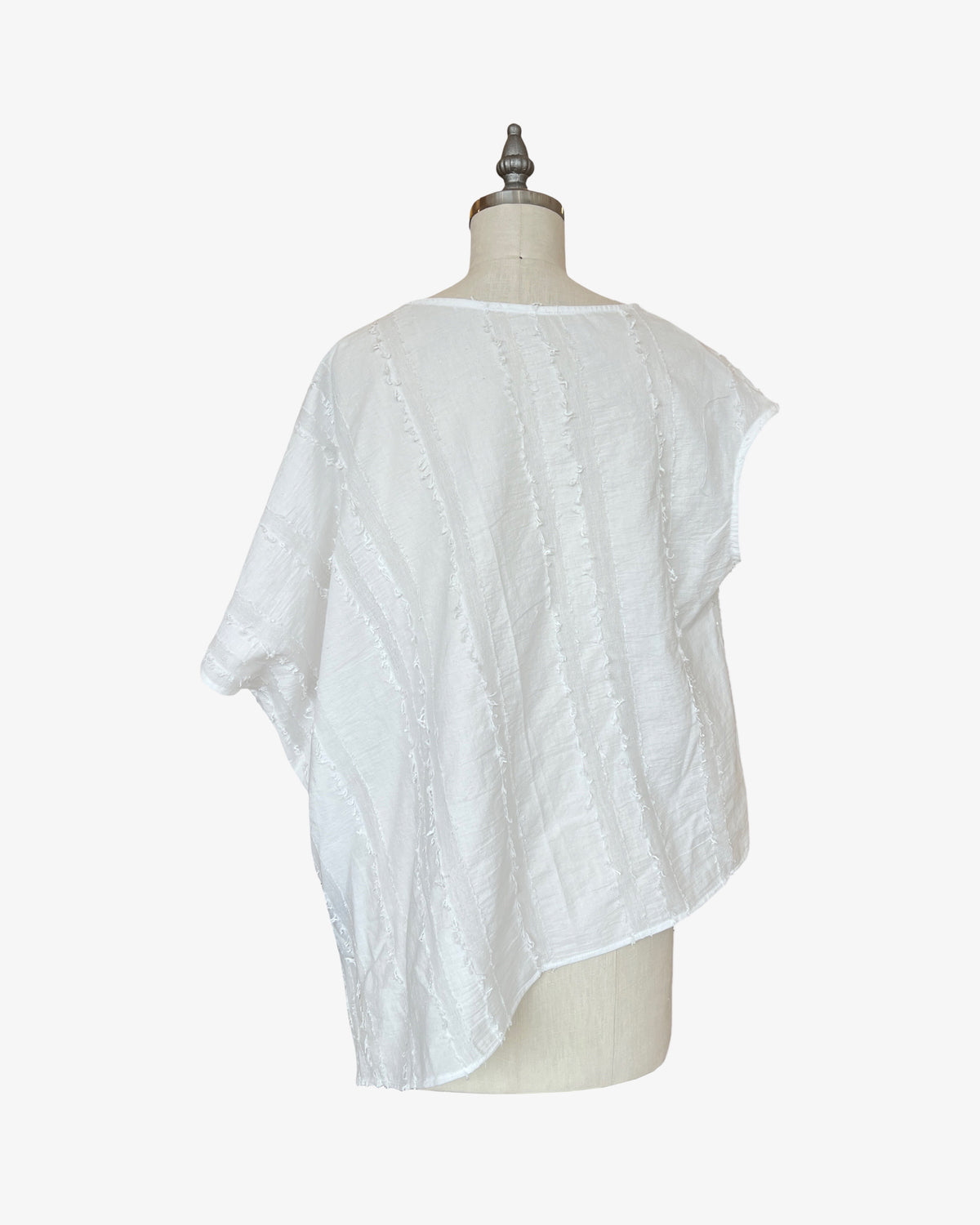 Mojave Top | Textured White Stripe