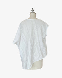 Mojave Top | Textured White Stripe
