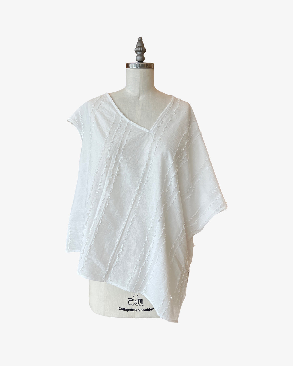 Mojave Top | Textured White Stripe