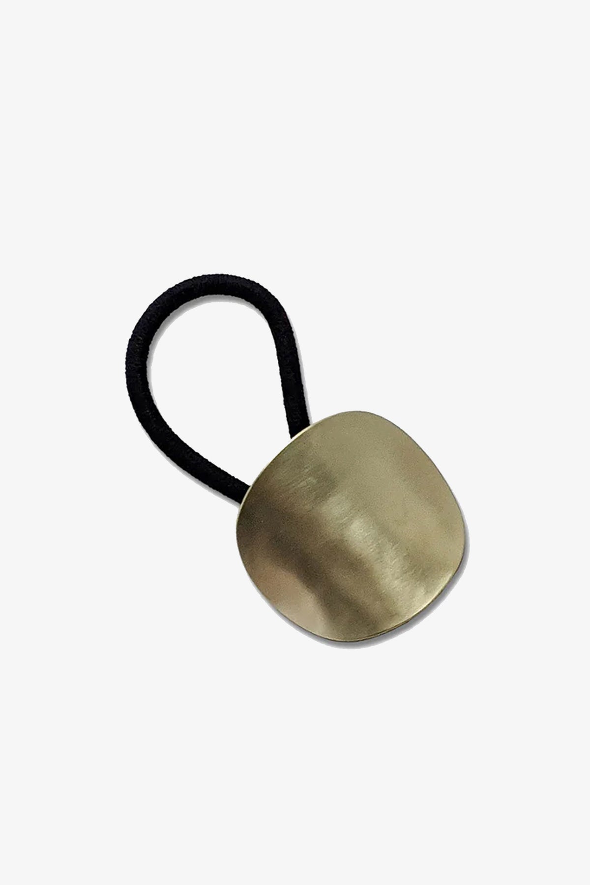 Sculptural Oval Brass Ponytail Holders | Small