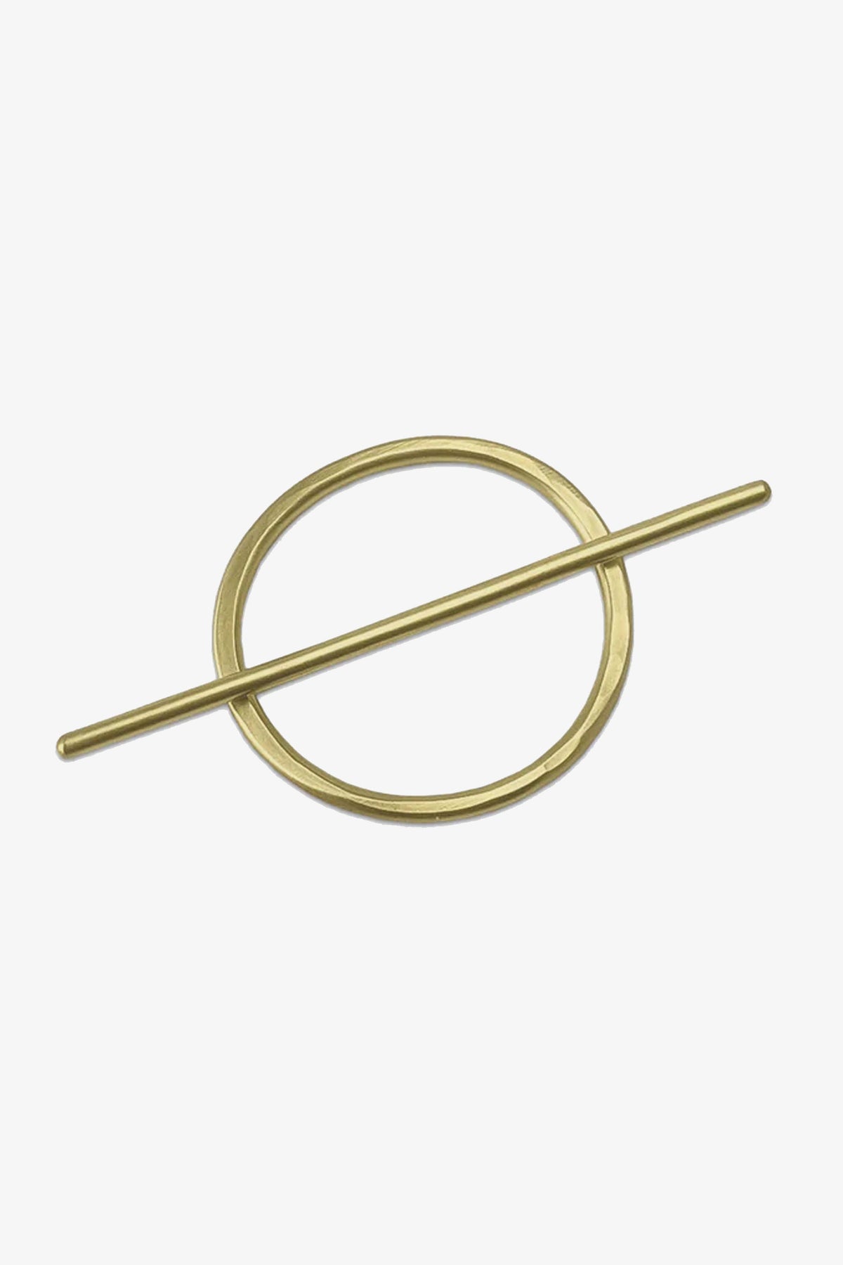 Abstract Oval Brass Hair Slide | Small
