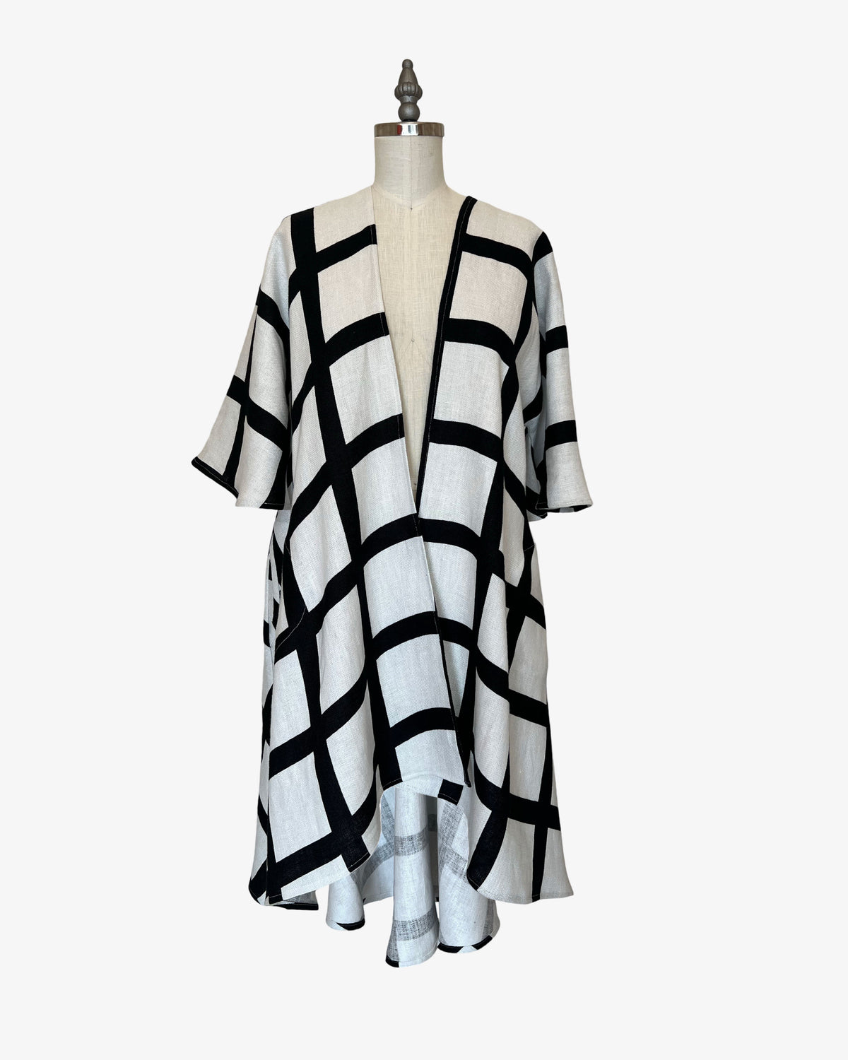 Linen Rorschach Duster | Painted Windowpane