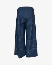 Scribble Step Stitch Pants V2 | Indigo Denim