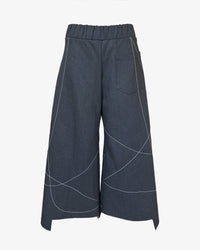Scribble Step Stitch Pants V2 | Charcoal Denim