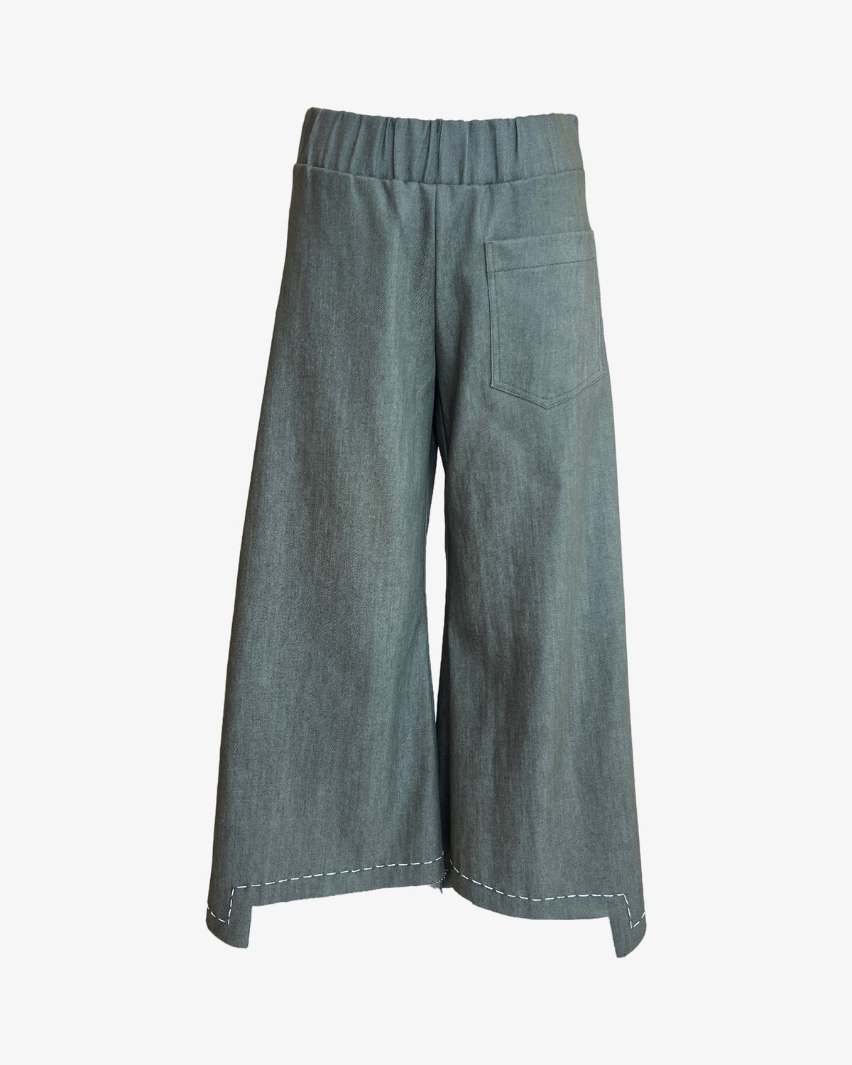 Step Stitch Crop Pants V2 | Olive Denim