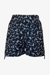 Step Stitch Shorts | Floral Denim