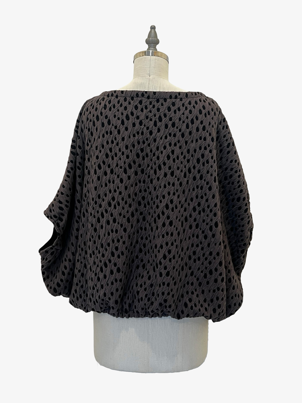 Teshima Bubble Top | Jacquard Dbl Knit Dots