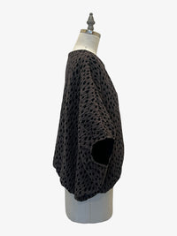 Teshima Bubble Top | Jacquard Dbl Knit Dots