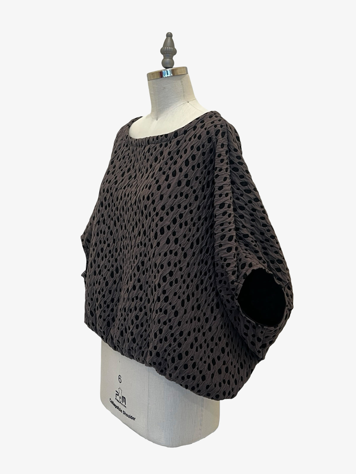 Teshima Bubble Top | Jacquard Dbl Knit Dots