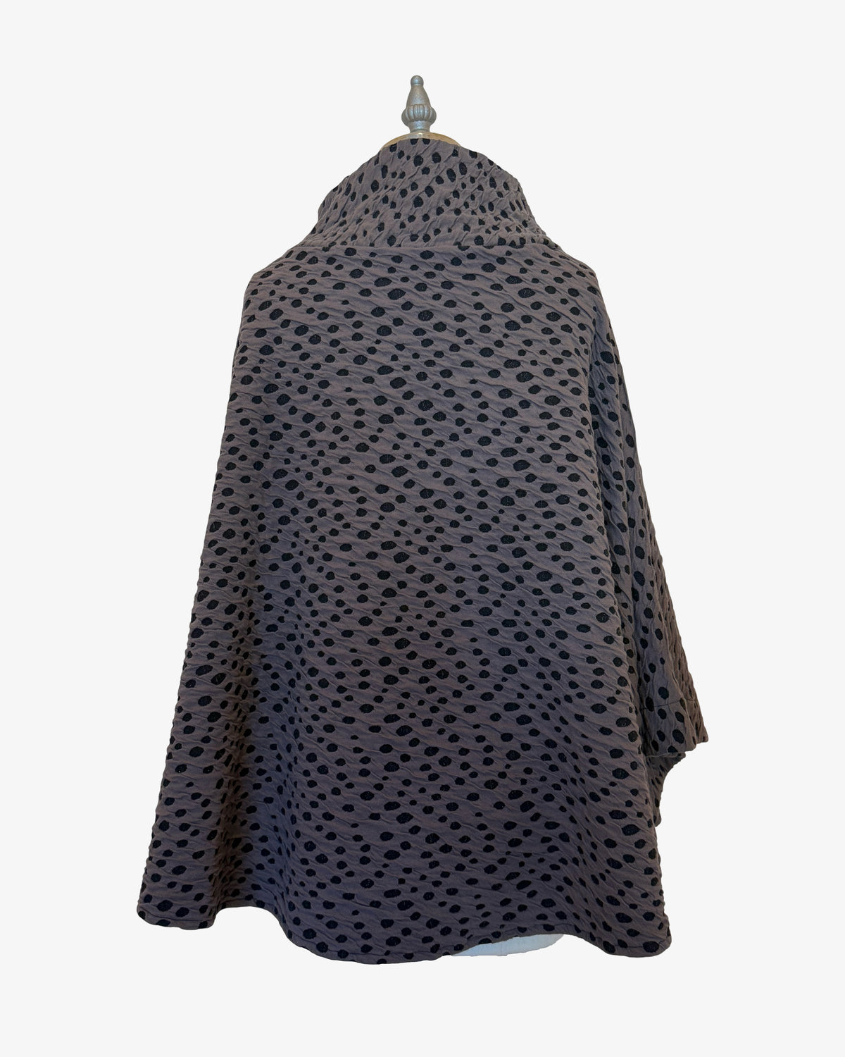 Tortuga Poncho | Jacquard Double Knit Dots