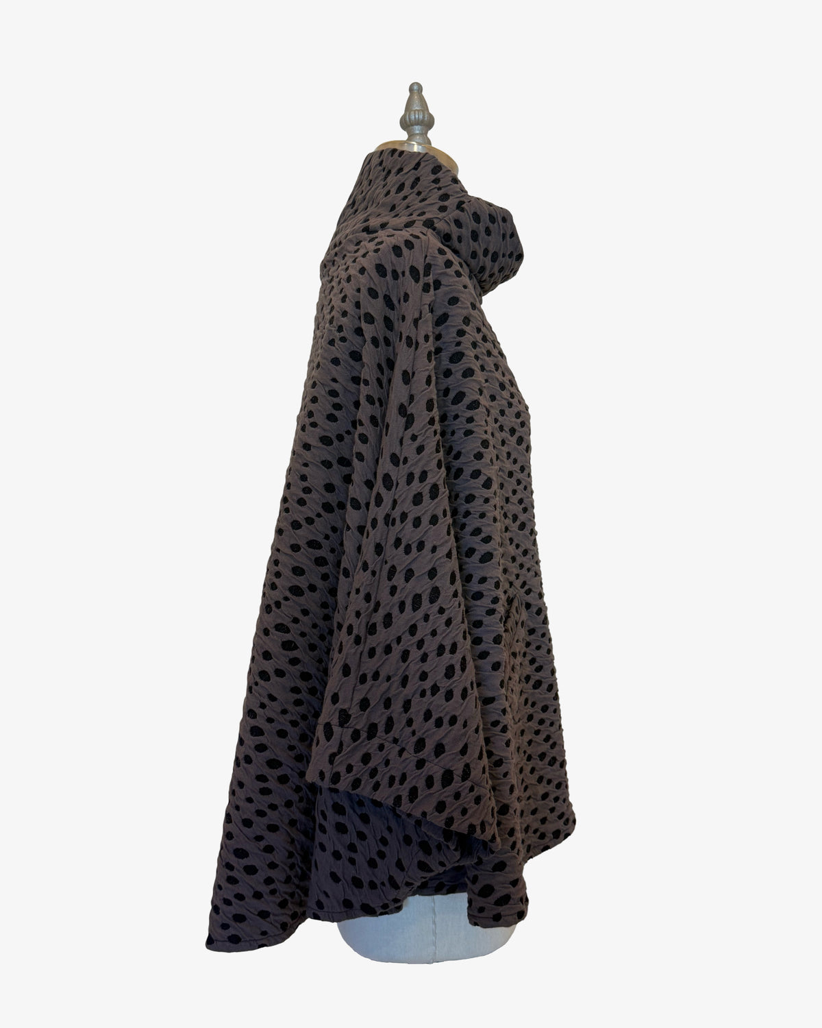 Tortuga Poncho | Jacquard Double Knit Dots
