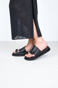 Trippen Offset Sandal | Black