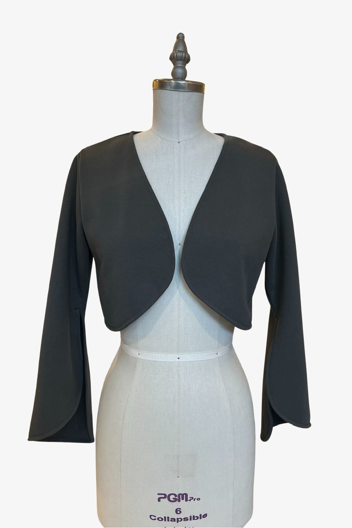 Tulip Bolero | Luxe Graphite French Terry