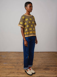 Bauhaus Short Sleeve Sweater Tee | Peridot