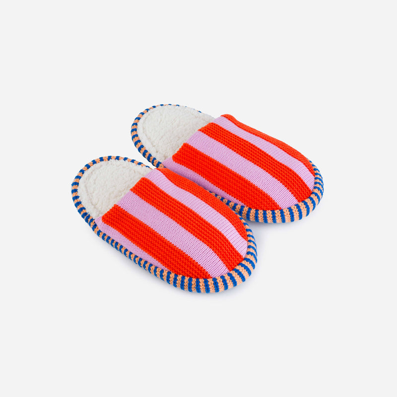 Super Stripe Slide Slippers | Poppy Lilac