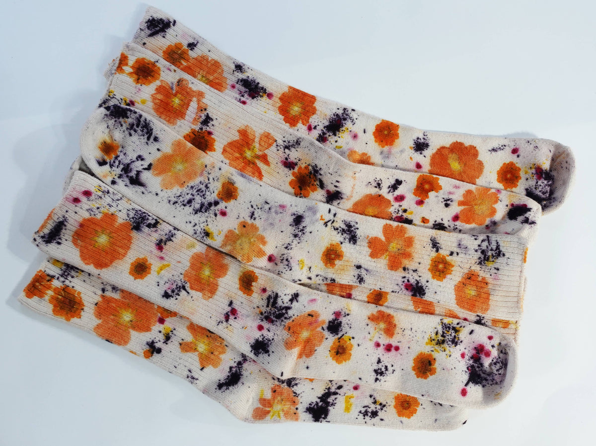 Flower Power Bamboo Sock | Purple Floral