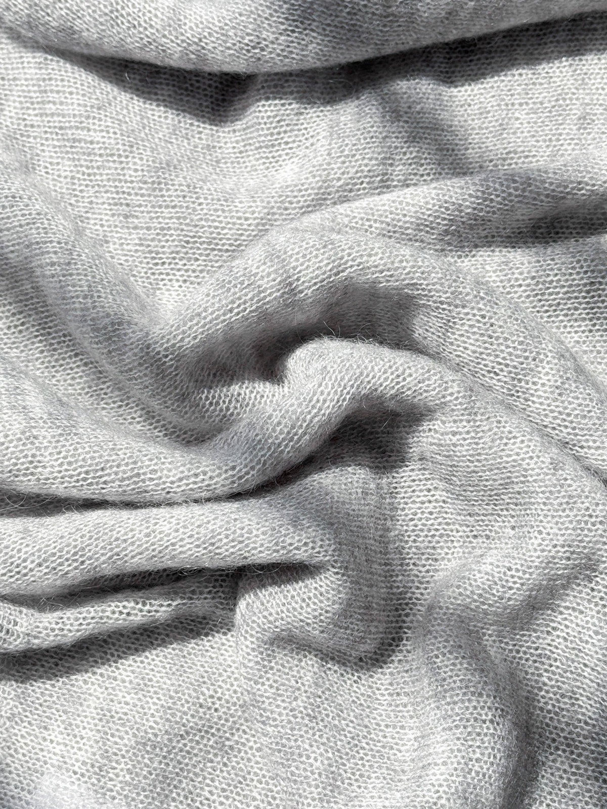 Matthew V-Neck Mohair Sweater | Icy Grey