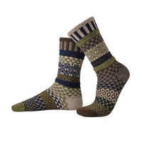 Mismatched Wool Crew Socks | Bamboo