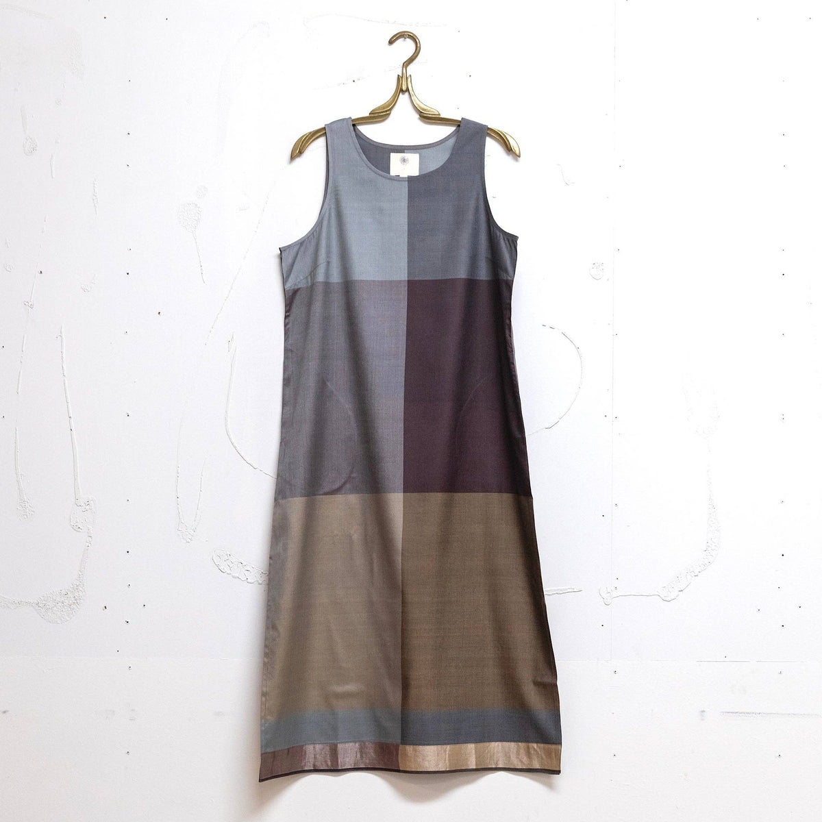 Carolyn Silk Color Block Dress
