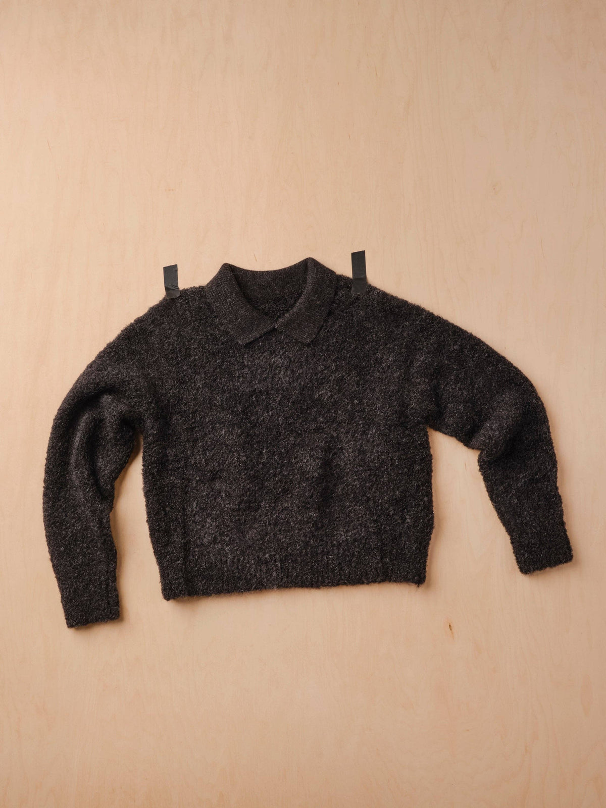 Ramona Bouclé L/S Polo | Anthracite