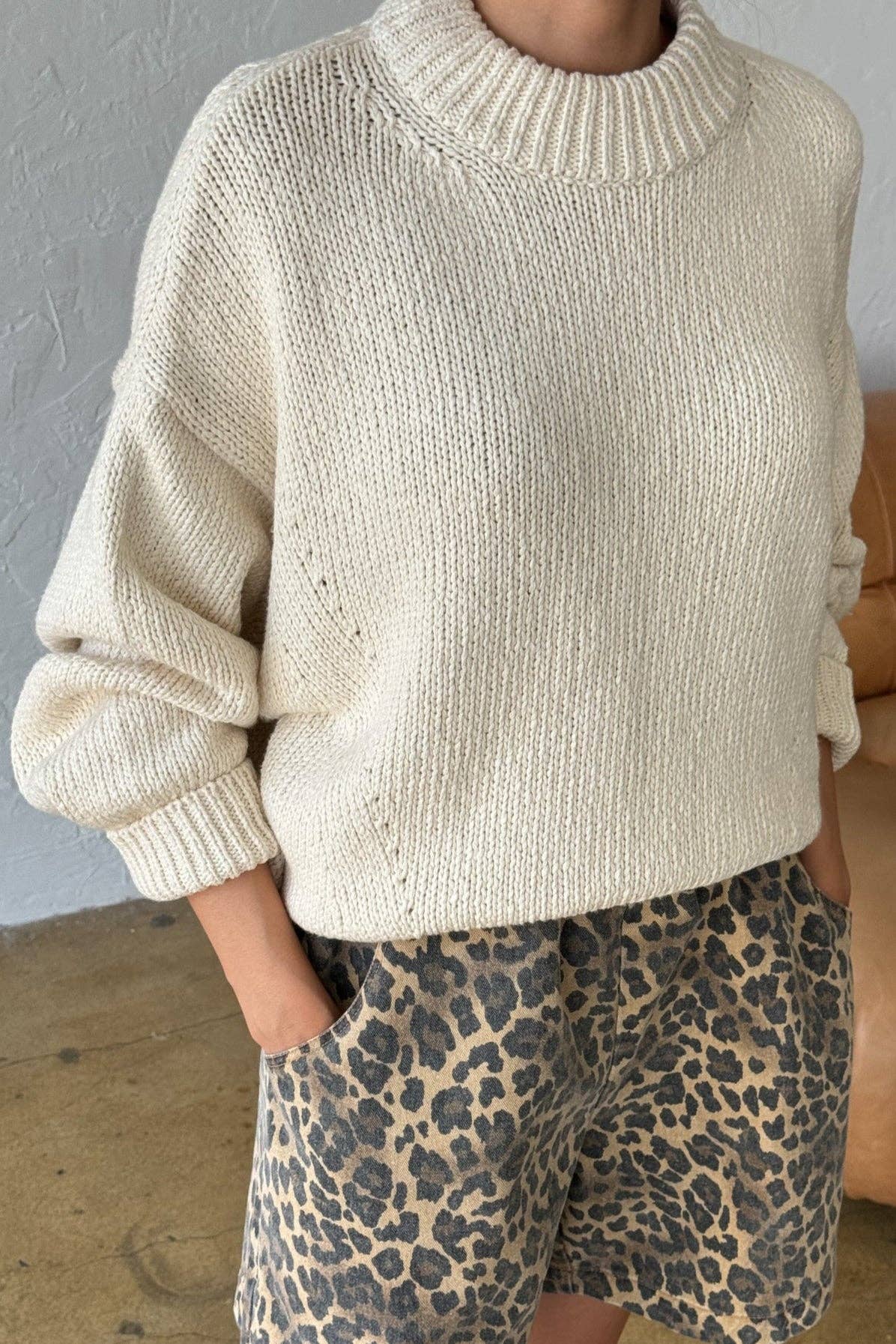 Zoe Cotton Sweater | Naturel