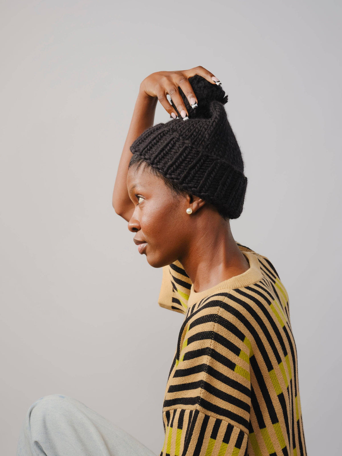 Bauhaus Short Sleeve Sweater Tee | Peridot