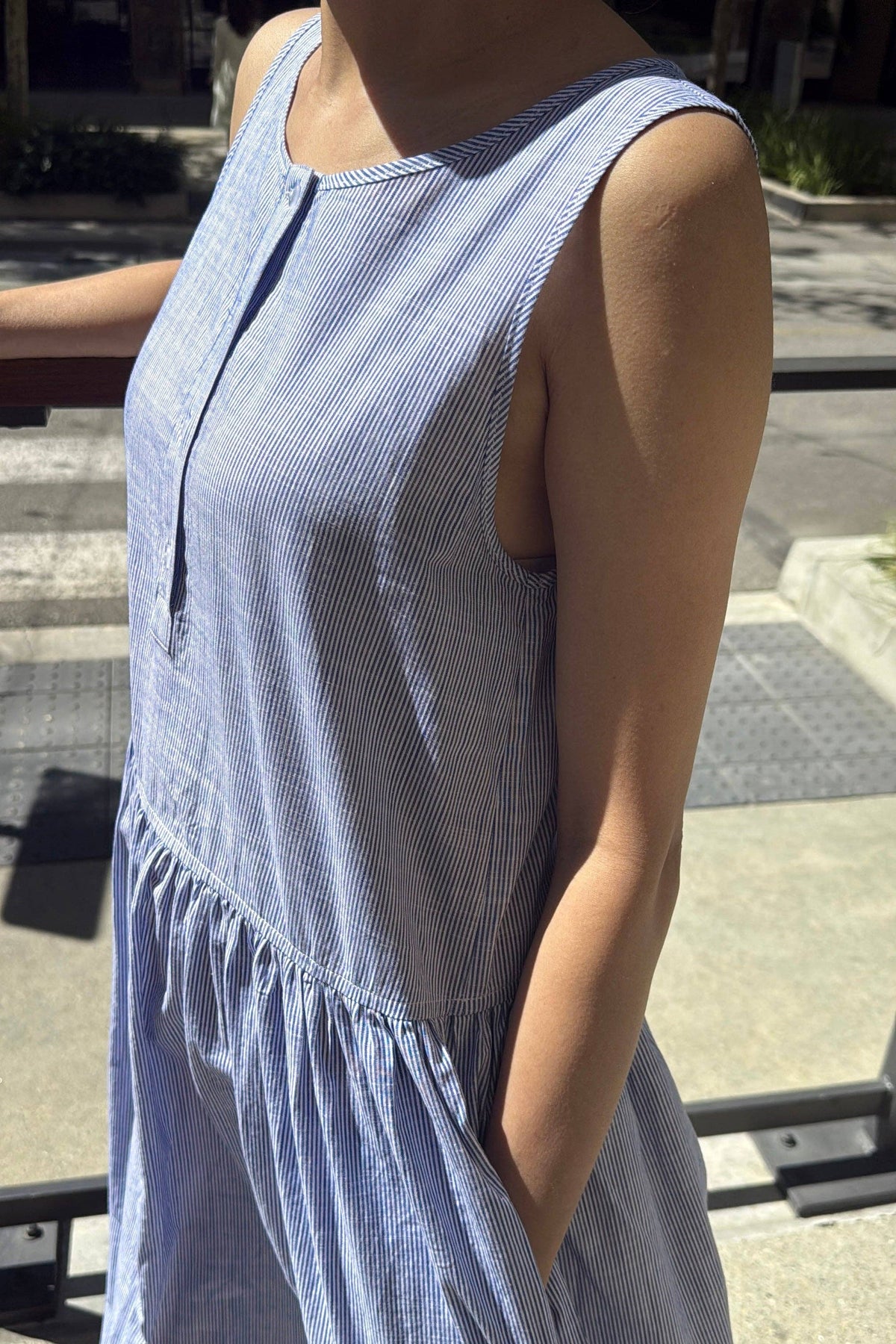 Marianne Dress | Blue Stripe