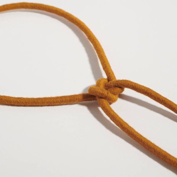 Shoelace Square Knot Bolo | Latte Cotton