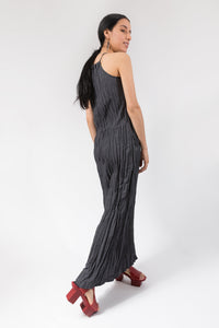 Twisted Maxi Halter Dress | Charcoal