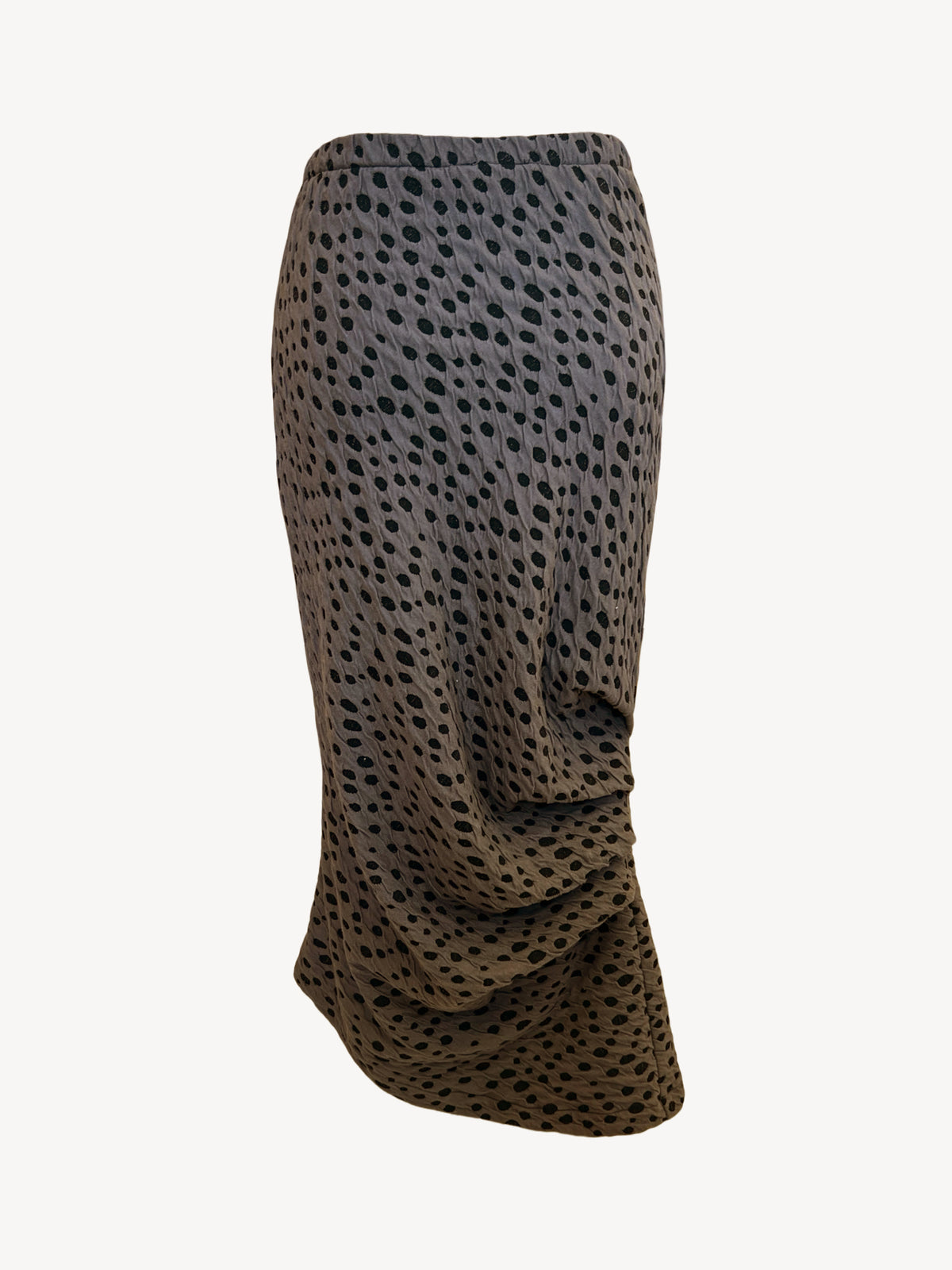 Caterpillar Long Skirt + Tube Dress | Jacquard Dbl Knit Dots