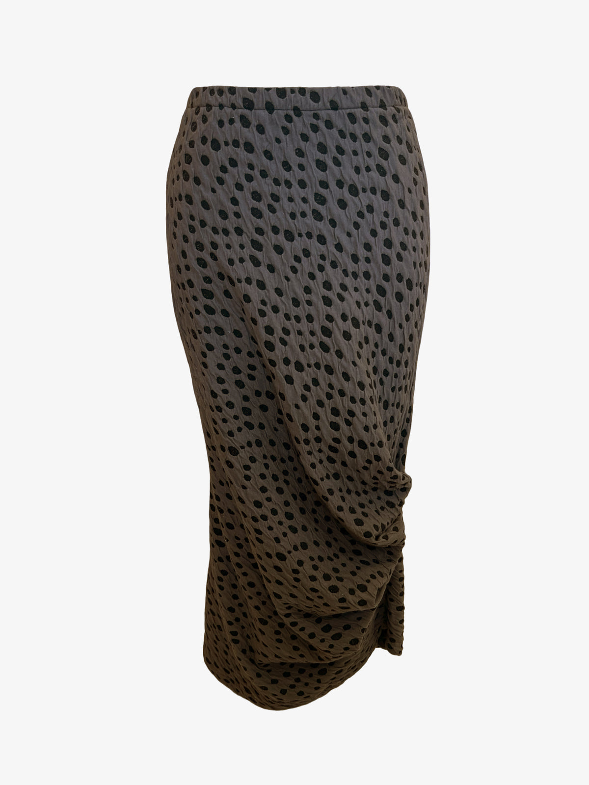 Caterpillar Long Skirt + Tube Dress | Jacquard Dbl Knit Dots