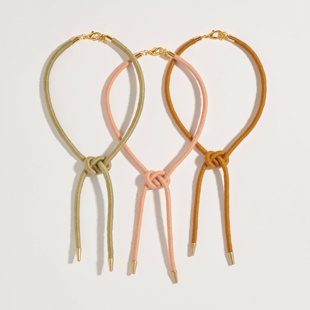 Shoelace Square Knot Bolo | Latte Cotton