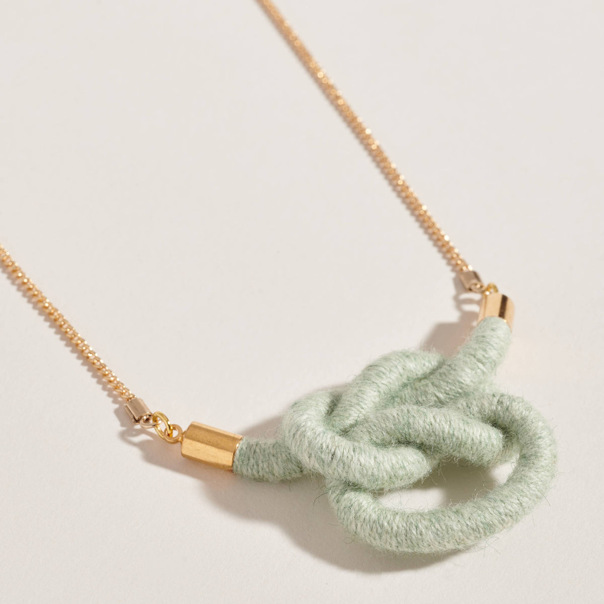 Square Fiber + Chain Necklace | Sienna Cotton