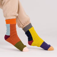 Mismatch House Socks | Desert