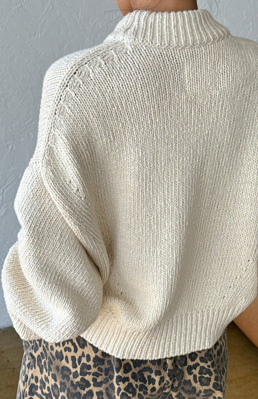 Zoe Cotton Sweater | Naturel