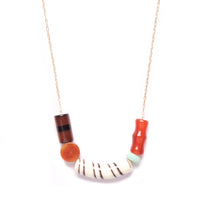 Balance Necklace | Vintage Glass, Peruvian Opal, Agate