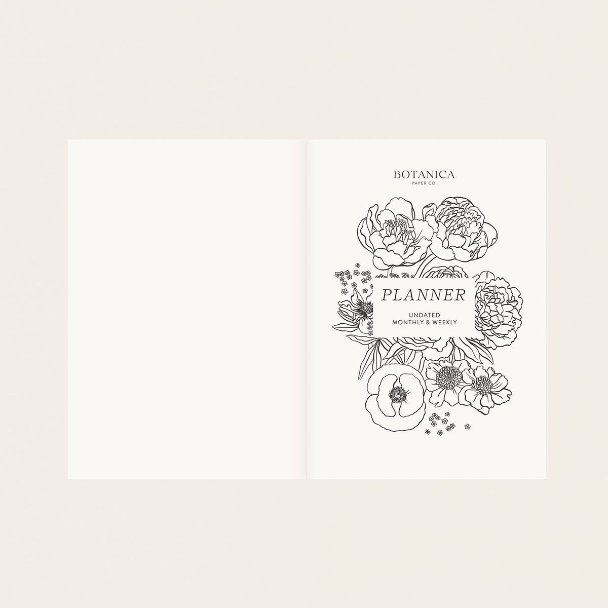 GARDEN FLORA |  Linen Undated Weekly Planner