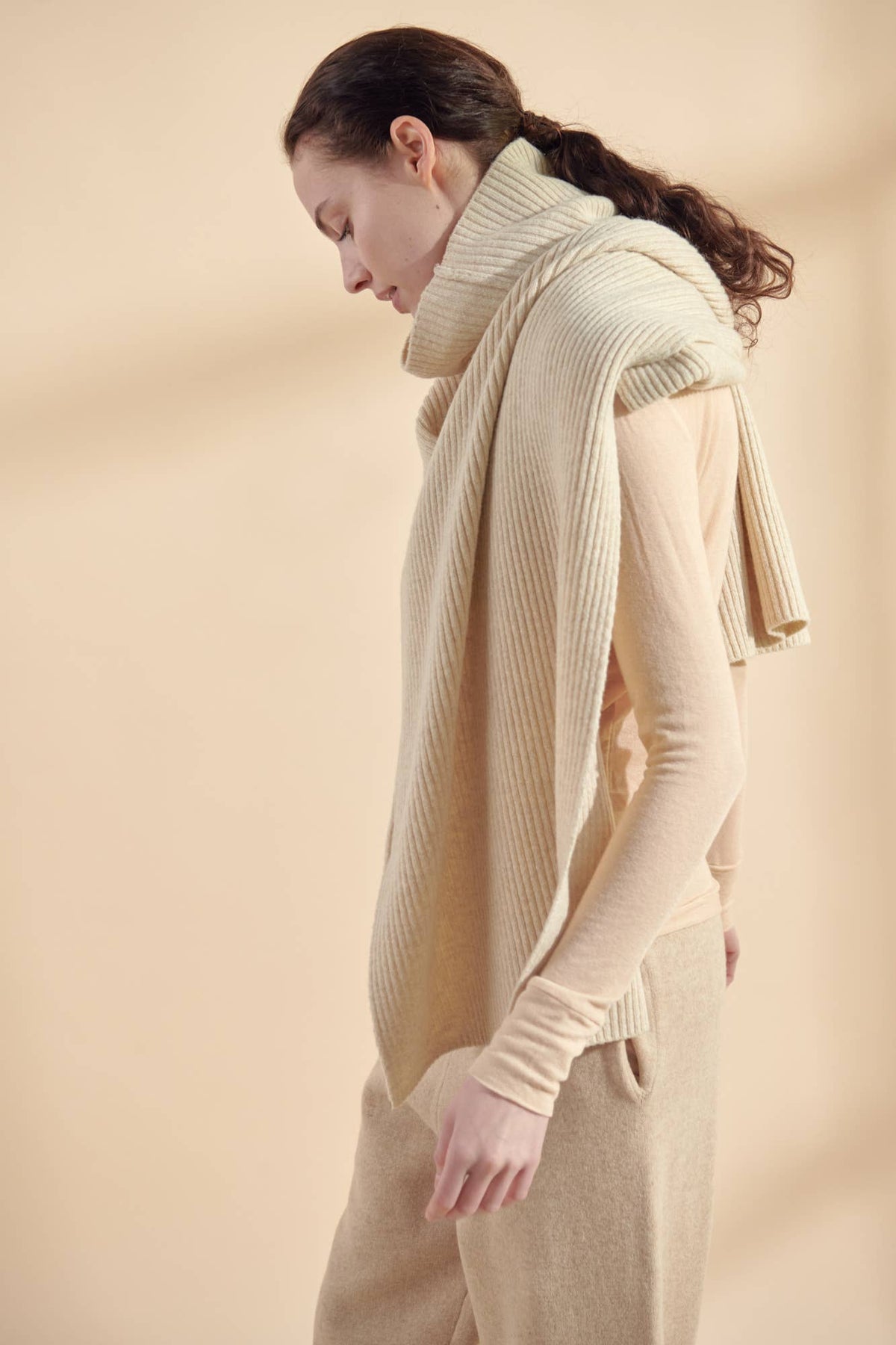 Wool Cashmere Turtleneck Tunic | Oatmeal