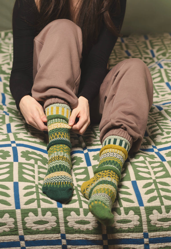 Mismatched Cotton Crew Socks | Fiddlehead