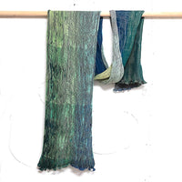 Tie Dyed Silk Scarf | Blue Jade Teal