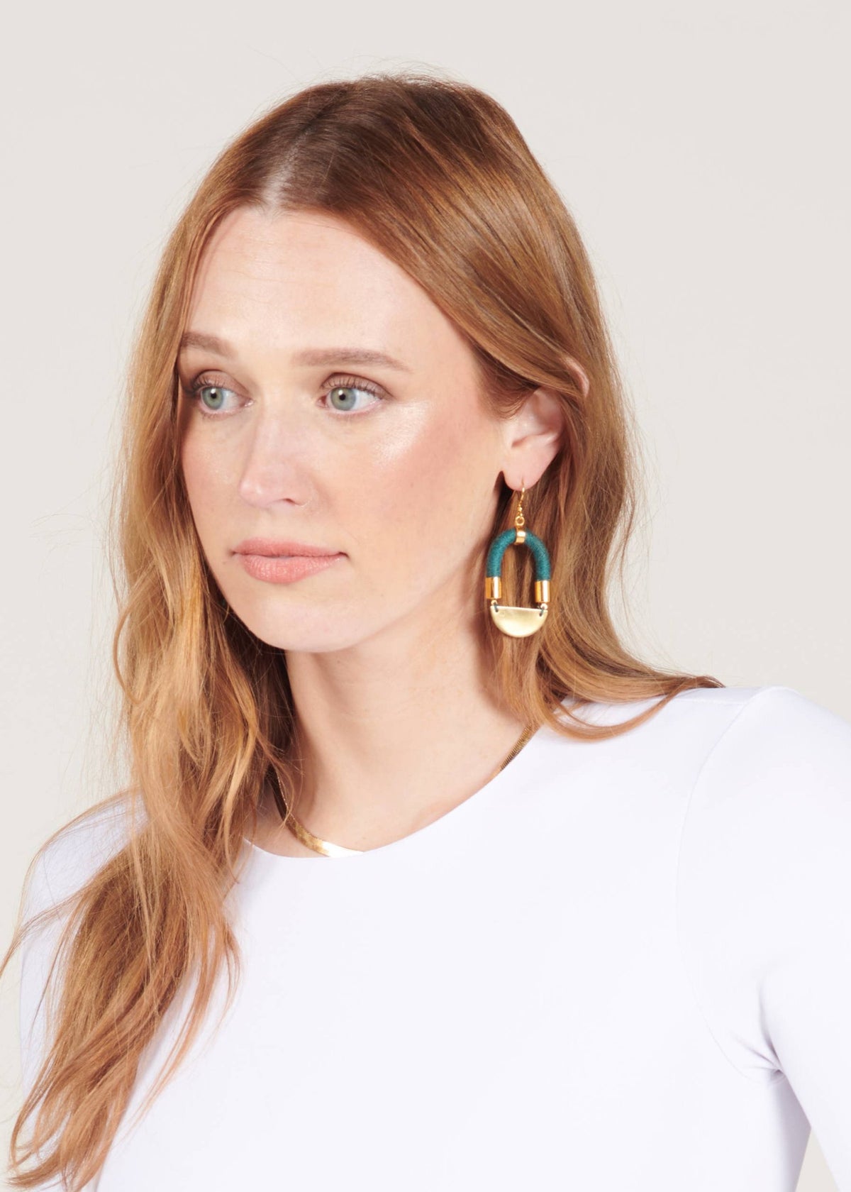 Shortened Earrings | Teal Organic Hemp