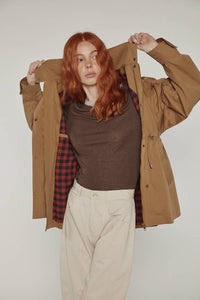 Tie Waist Utility Jacket | Khaki