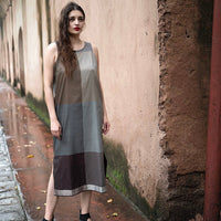 Carolyn Silk Color Block Dress