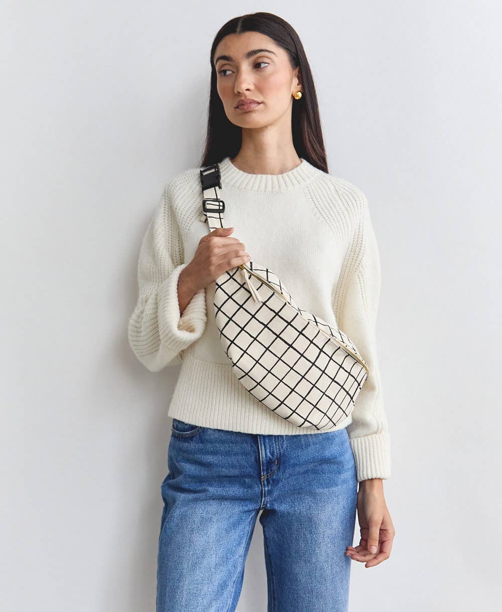 Block Print Sling Crossbody Bag