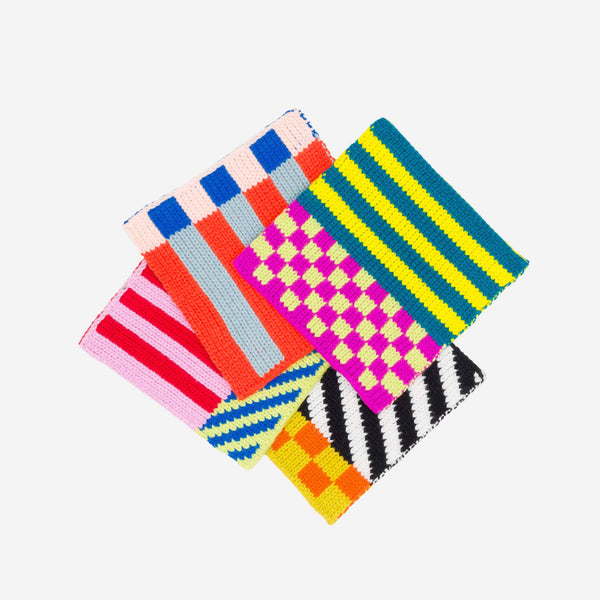 Pattern Patch Coaster Set | Rainbow
