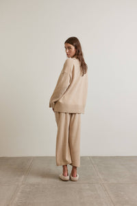 Cashmere Wool Knit Pants | Oatmeal