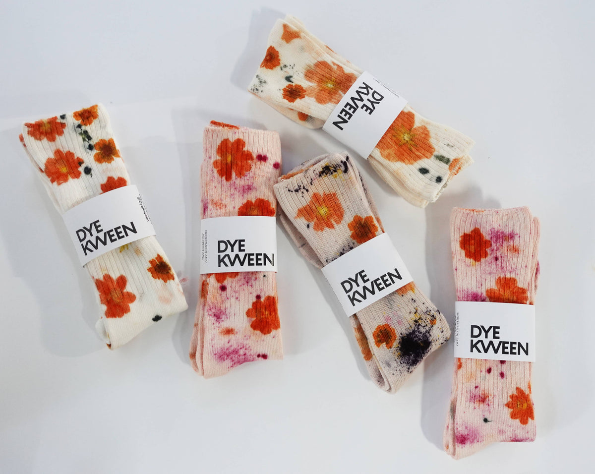 Flower Power Bamboo Sock | Cream Floral